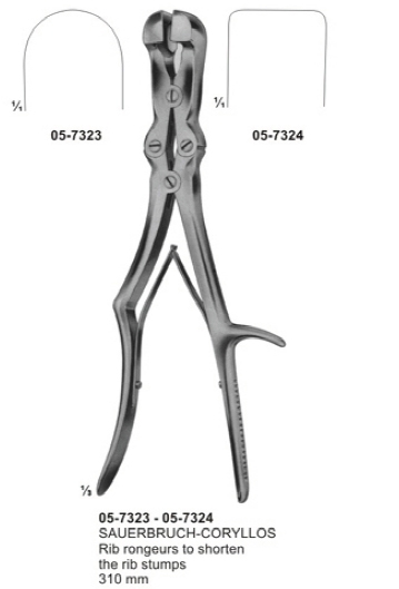 Rib Holding Forceps, Bone Cutting Forceps, Rib Rongeurs